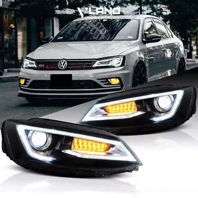 VLAND LED Projector Headlights For 2011-2018 VW Jetta MK6 W/Sequential Assembly • $408.99