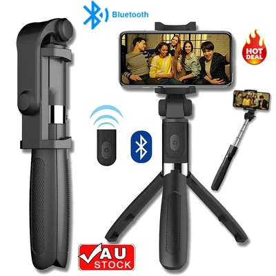 $14.90 • Buy Remote Bluetooth Selfie Stick Extendable Telescopic Phone Stand Monopod Tripod