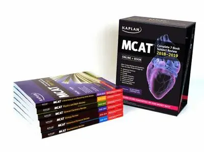 MCAT Complete 7-Book Subject Review 2018-2019: Online + Book [Kaplan Test Prep] • $17.60