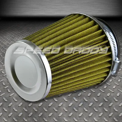 3  Short Ram/cold Air Intake Gauze 6  Round Straight Yellow Rubber Filter+clamp • $11.17