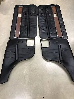 1977-81 VOLVO 262C Bertone Black Leather Door Panel Set! Fits All 240 Coupes 242 • $335