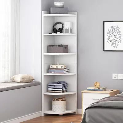 $152.27 • Buy Inspire 5 Tier Large Stylish Wooden Corner Shelf Unit (White)