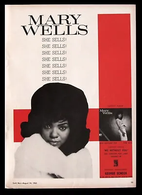 Rare! Motown MARY WELLS Orig. 1965 Vintage 10x14-inch Poster • $24.90