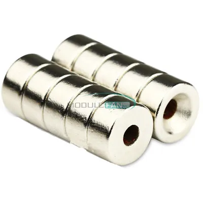 10PCS Strong N50 Round Neodymium Counter Sunk Magnets 10 X 5mm Hole 3mm MF • $1.89