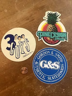 G&S 3 Guys Vintage Skateboard Sticker Lot Pine Design 80’s Original Gordon Smith • $9.99