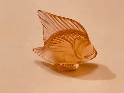 Lalique Orange Glass Signed Goldfish • £75