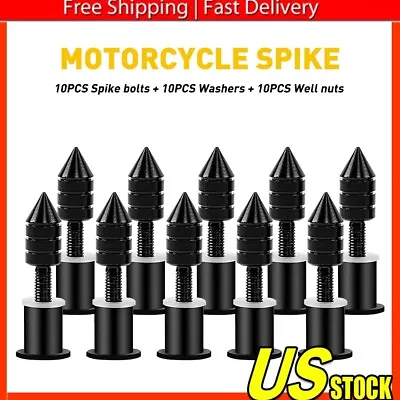 10Pcs WindScreen Windshield Spike Bolts Motorcycle 5MM Screen Wind Bolt Screw • $10.99