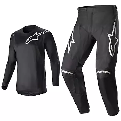 New Alpinestars Racer Graphite Motorcycle Gear Jersey Pants Kit Motorcycle MX • $89.85