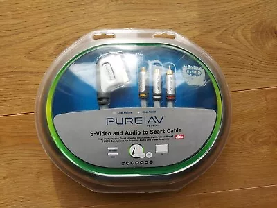New Sealed 16ft Belkin Pure AV S-Video And Audio To Scart Cable • £10.95