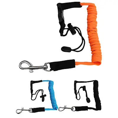 TPU Coiled Paddle LeashHeavy-Duty Safety Strap For Kayak Canoe Lanyard Safety • £7.69
