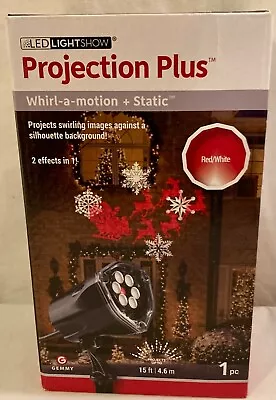 Projection Plus Whirl Motion Christmas LED Lights Gemmy Red/White New • $11.24