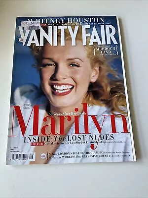 Vanity Fair June 2012 MARILYN MONROE: The Lost Nudes WHITNEY HOUSTON Murdoch • $20