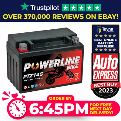 Powerline Battery YTZ14S Compatible 51101 GTZ14S 12V KTM Adventure 950 LC8 03-05 • £32.33