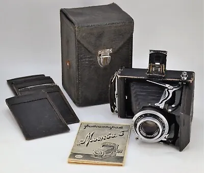 1950 RARE SOVIET USSR MOSKVA-3 MEDIUM FORMAT 6x9 Cm CAMERA • $239.99