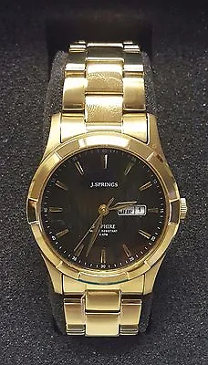 J.springs Sapphire Dress Ladies Watch Bbf006 Gold Ip • $128.50