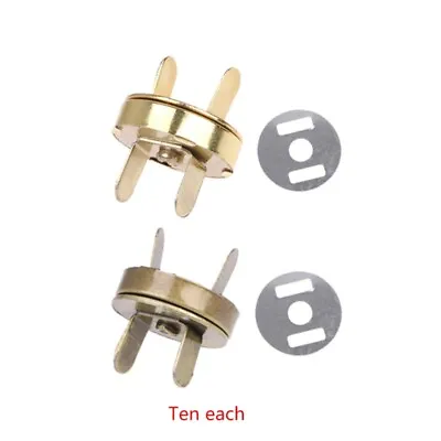 10x Magnetic Snap Buckle For DIY Clasps Closure Handbag Purse Bags Accessories • £6.10