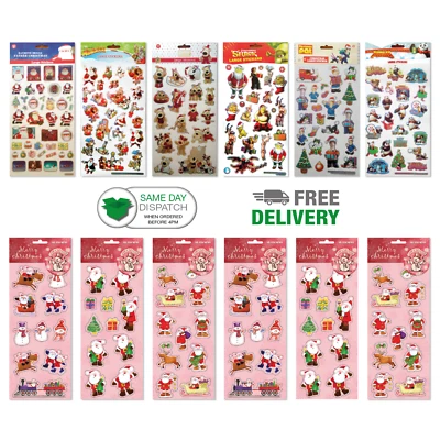 £2.49 • Buy Fun Stickers Christmas Children Birthday Party Loot Bag Fillers Kids Decorating
