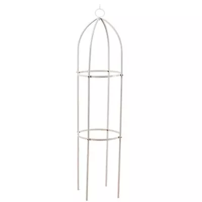 Outdoor Garden Metal Obelisk Tubular Stand Frame Climbing Plant Support Trellis • £14.95