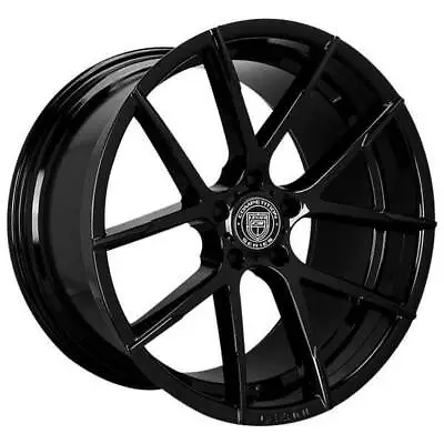 (4) 22  Staggered Lexani Wheels Stuttgart Full Gloss Black Rims (B43) • $2209