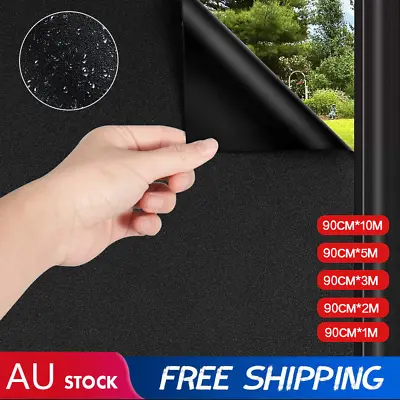 $10.75 • Buy 90cm Total Light Blackout Privacy Window Film Tinting Tint Sticker 1/2/3/5/10M