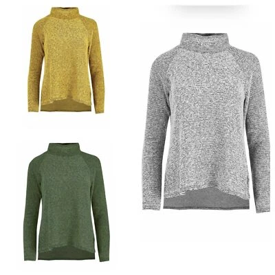 £8 • Buy Ladies Dipped Hem Oversized Baggy High Low Long Sleeve Jumper Womens Knitted Top