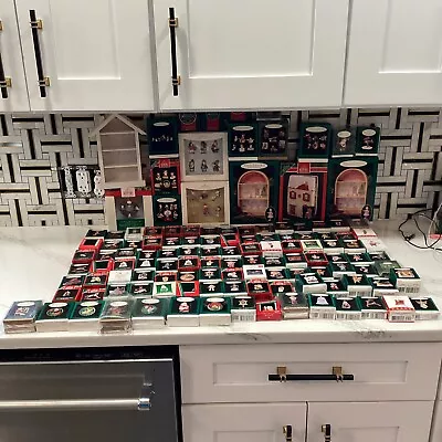 Hallmark Lot Of 120 Miniature Ornaments And Displays • $17.50