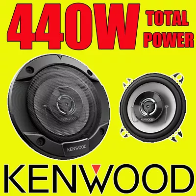 KENWOOD 440W TOTAL 2-WAY 4 INCH 10cm CAR DOOR/SHELF COAXIAL SPEAKERS PAIR • £24.99