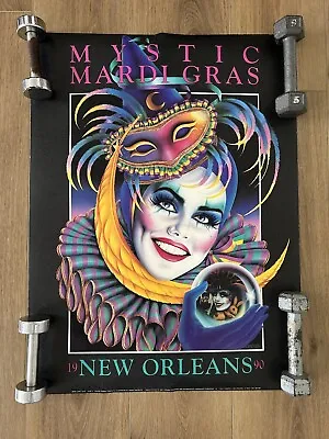 Mystic Mardi Gras 1990 Poster Andrea Mistretta 32X24 Wall Art New Orleans • $145