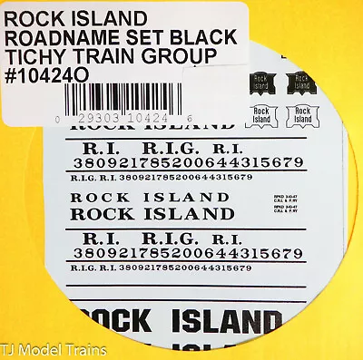 Tichy Train Group O #10424O Rock Island Roadname Set Black Lettering (Decal) • $5.40