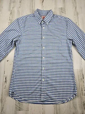 J.Press Plaid Button Up Long Sleeve Blue Shirt Men's Size M • $25