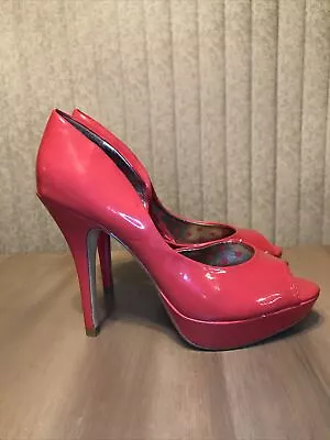 $20 • Buy Fergalicious Fergie Women’s Shoes Heels Pink Coral Open Toe Size 7.5