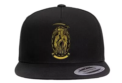 La Santa Muerte (SnapBack Style) Unisex Snapback Hat Cap- Black • $24.99