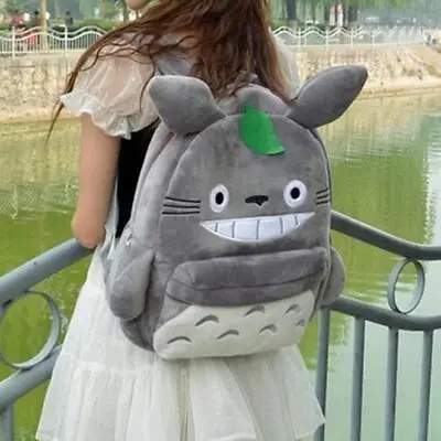 Anime My Neighbor Totoro Soft Shoulder Bag Backpack Girls Back To School Bag UK • £11.16