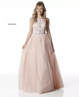Sherri Hill 51604 Nude Stunning Pageant Prom Gown Dress Sz 12 • $269.75