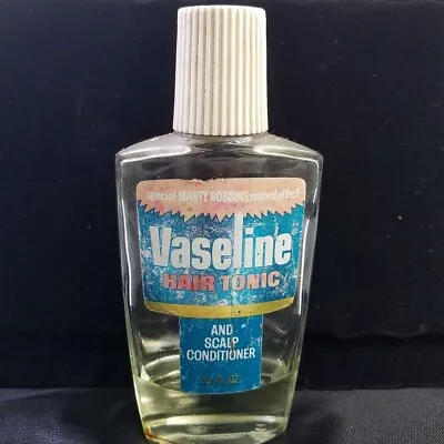 Vintage Vaseline Hair Tonic Partial Bottle Display Only Marty Robbins1970s • $21.99