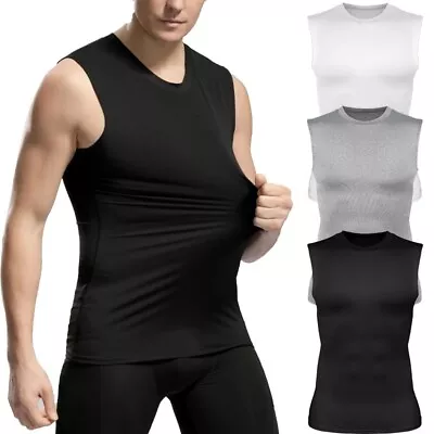 Men Slimming Vest Sport Workout Tank Top Shirt Compression Body Shaper Shapewear • $15.79