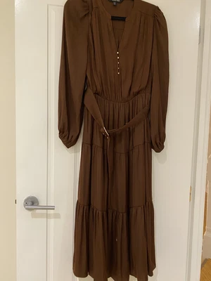 $50 • Buy Brown Forever New MIDI Long Sleeve Dress 12