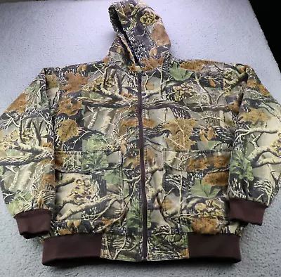 Cabelas Hunting Jacket Mens XL Tall Green Camo Seclusion 3D Full Zip Hooded • $49.99