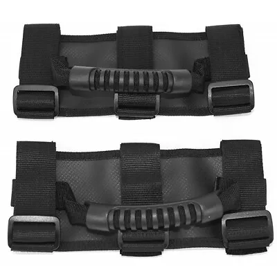 Pair PREMIUM Roll Bar Grab Handle Handles Black For Jeep Wrangler CJ YJ TJ JK • $10.88