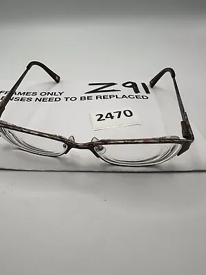 Marchon NYC M-Fit 234 Brown Horn Lavender Eyeglasses Frames 53-16 135 • $27.99