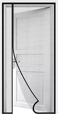 Side Opening Magnetic Screen Door Fit Door Size 32 X 80in Dark Gray • $18.95