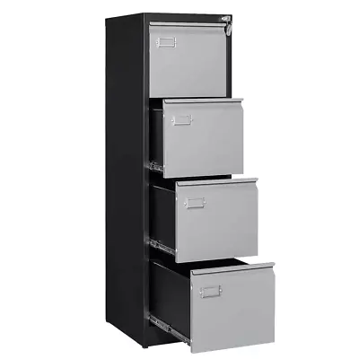 4-Drawer File Cabinet Office Filing Cabinet Vertical Storage Organizer With Lock • $179.99