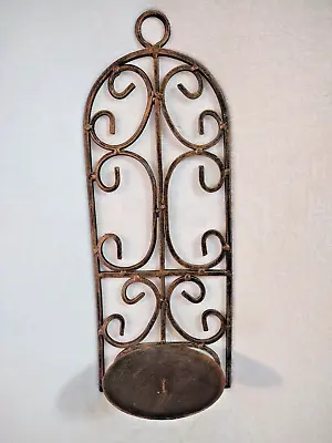 Metal Pillar Candle Holder Metal Scroll Wall Sconce French Country • $12