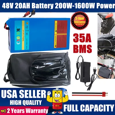 48V 20AH EBike Lithium Ion Battery With Storage Case E Bike Electric Motor Kits • $239