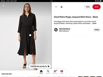 Brand New Great Plains Peppy Jacquard Longsleeve Shirt Dress Size 8 • £13