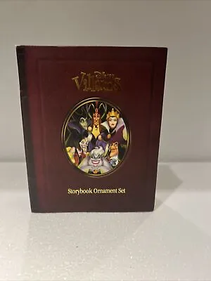 Disney Villains Ornament Set Storybook Figurines Ursula Hook Cruella Jafar Queen • $60