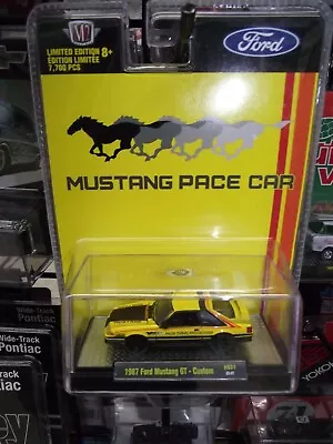 M2 1/64 1987 Ford Mustang Custom Pace Car Yellow HS-31 NIB • $10.99