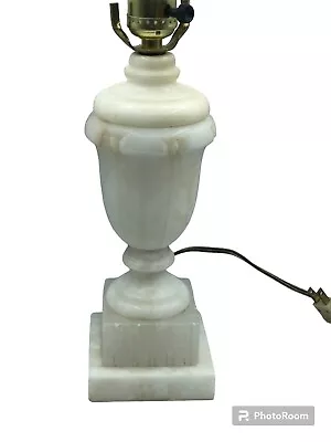 Vintage CARVED Heavy MARBLE Urn LAMP Italy Renaissance 13” Tall • $95