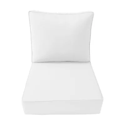 *COVER ONLY*-Outdoor Deep Seat Backrest Pillow Slipcover Piped Trim Small-AD106 • £24.58