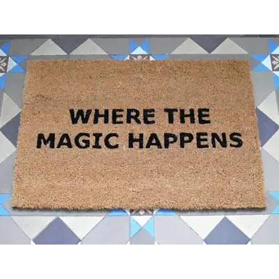 Coir Novelty Door Mat Outdoor Indoor Entrance Heavy Duty Nonslip Floor Magic • £11.99